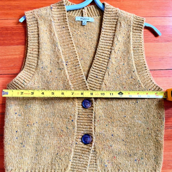 Madewell Mustard Yellow Wool Vest XS - Picture 5 of 7